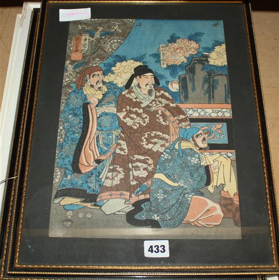 4 Japanese woodblock prints